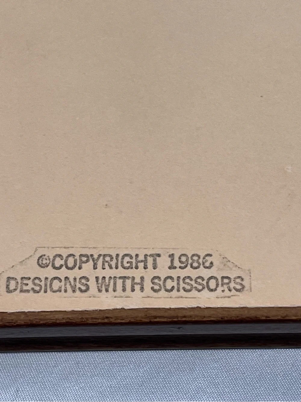 Vintage 1986 Designs With Scissors Americana Folk Art Framed Decor